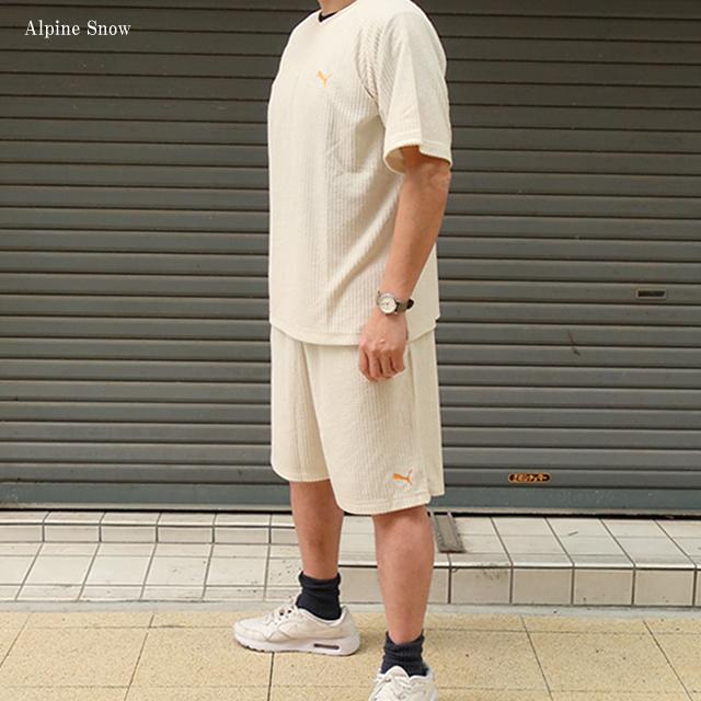 PUMA プーマ パイル 半袖tシャツ ショーツ 上下セットアップ PUMA プーマ パイル 半袖tシャツ ショーツ 上下セットアップ