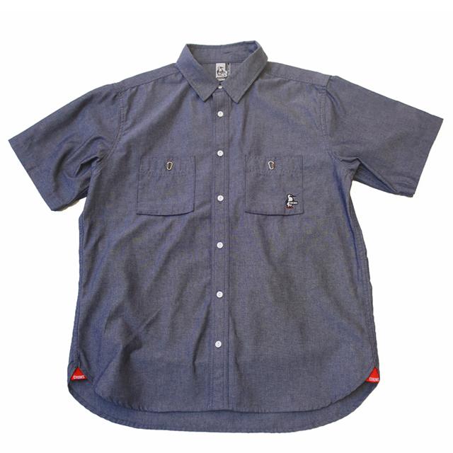 CHUMS（チャムス） シャツ メンズ 半袖 ヤーンダイド シャンブレー
