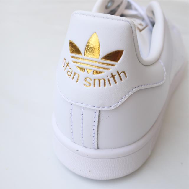 【新品】アディダススタンスミス ホワイト/ゴールドメタリック✨ヒール24.5cm adidas STAN SMITH W 