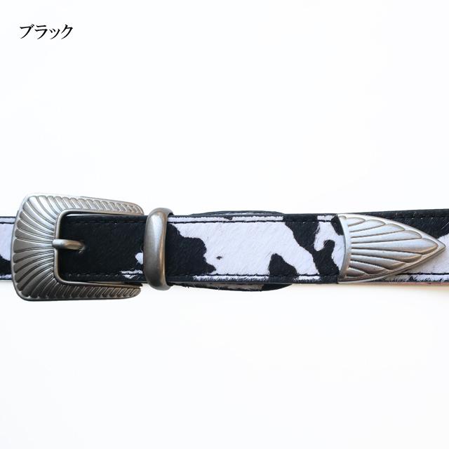 Lee（リー） ベルト ハラコ調 ウエスタンベルト 25mm ブラック