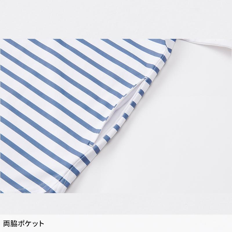 【2025春夏新作】 AITOZ 防虫ボーダープリントTシャツ 通年用 レディース 95185 アイトス 作業服 作業着 M-3L | アイトス | 06