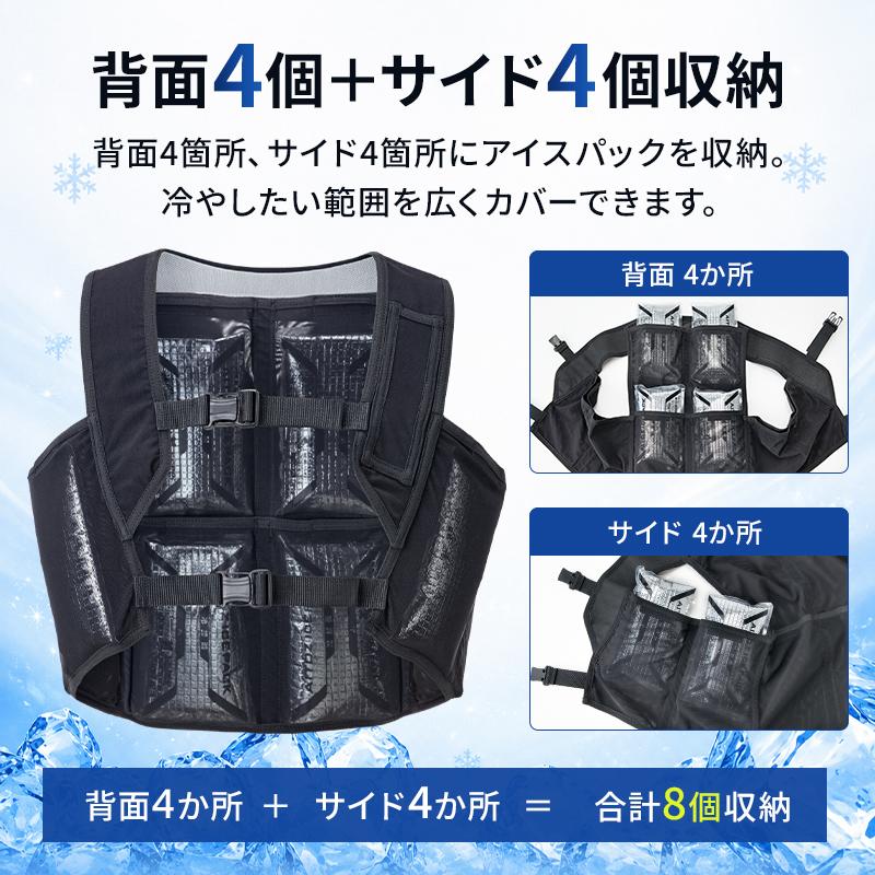 アイトス アイスベスト タルテックス ベスト&保冷剤8個セット AZ
