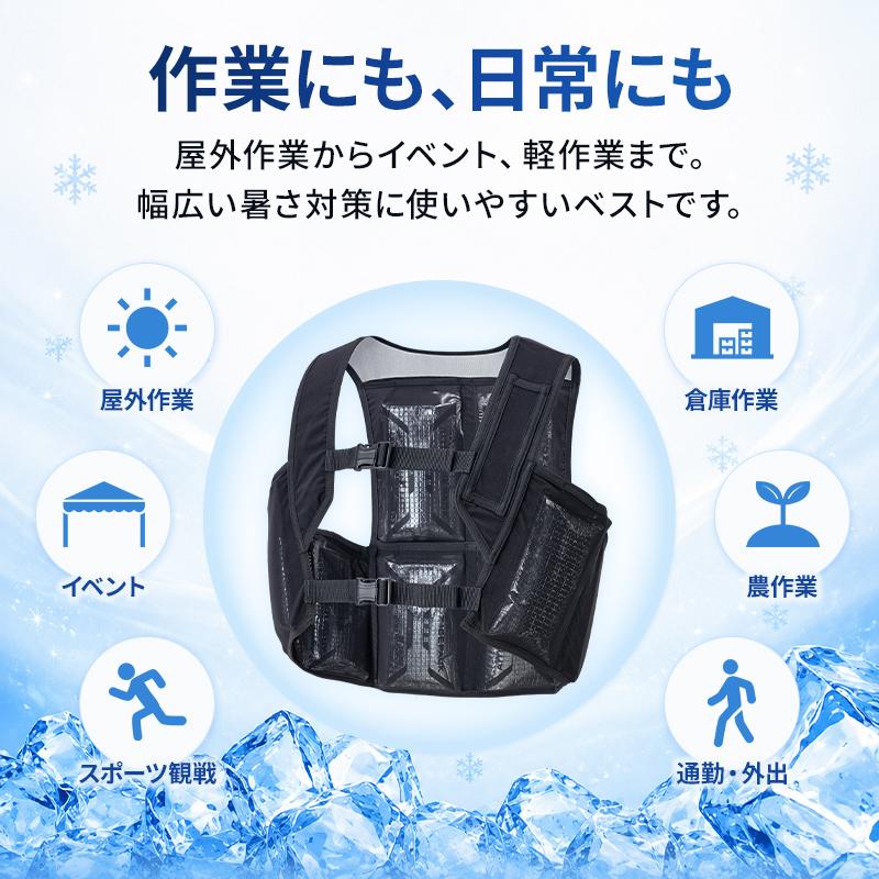 アイトス アイスベスト タルテックス ベスト&保冷剤8個セット AZ