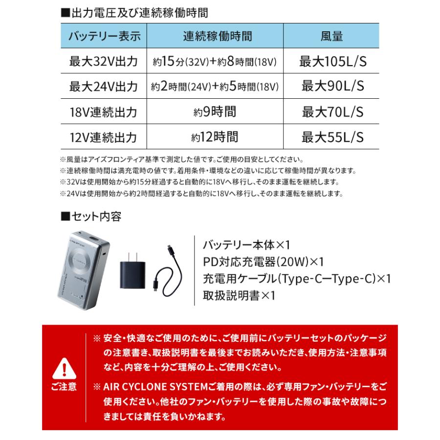 アイズフロンティア 空調 新作 A.C.C.バッテリーセット 作業服 春夏用 熱中症対策 男女兼用 90023 作業着 F-F 【2026春夏新作】 | I'Z FRONTIER | 06