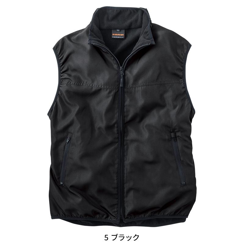 作業服 防寒着 マイクロベスト EVENRIVER イーブンリバー r005 メンズ 軽量 裏フリース 作業着 M-3L | EVENRIVER | 02