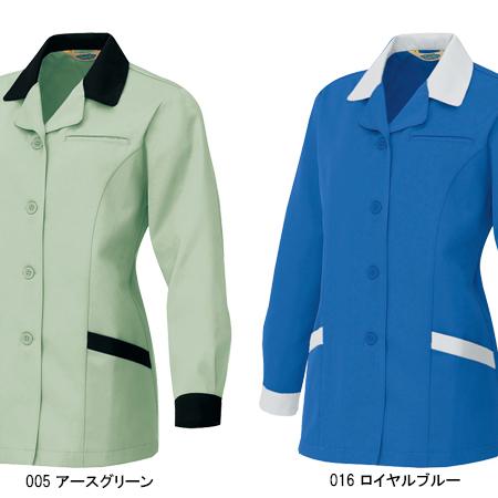【kk】 作業服 作業着 秋冬用 女性用 レディース長袖スモック アイトス 6366