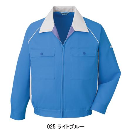 【yori 美品】フード付きライトブルーアウター 自重堂 作業服 長袖ブルゾン ジャンパー 42800 秋冬用 : 作業服・鳶服
