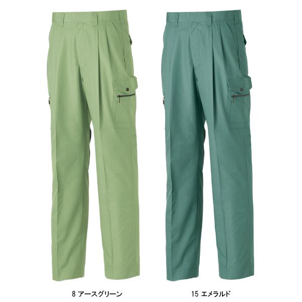 TAKAYA WORK WEAR 作業ズボン 作業着 作業服 春夏用 ツータック カーゴ