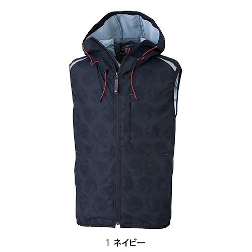 空調風神服 空調作業服 ベスト ウェア単品 大川被服 MK-400 MHAK 00400 熱中症対策 フード付 | 空調風神服 | 02