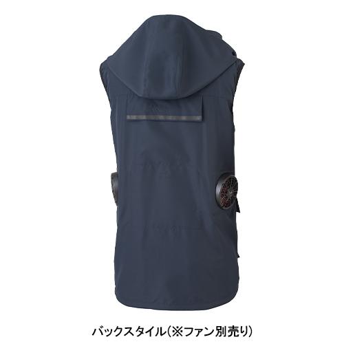 空調風神服 空調作業服 ベスト ウェア単品 大川被服 K1200 01200 熱中症対策 フード付 | 空調風神服 | 11