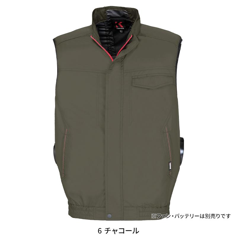 【2025春夏新作】 KANSAI UNIFORM 空調風神服ベスト(サイドファン) 作業服 春夏用 メンズ 50002 大川被服 作業着 S-5L |  | 04