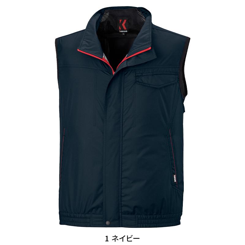 【2026春夏新作】 空調風神服 ハイポジションベスト(単品) 作業服 春夏用 男女兼用 55502 大川被服 作業着 M-7L |  | 02