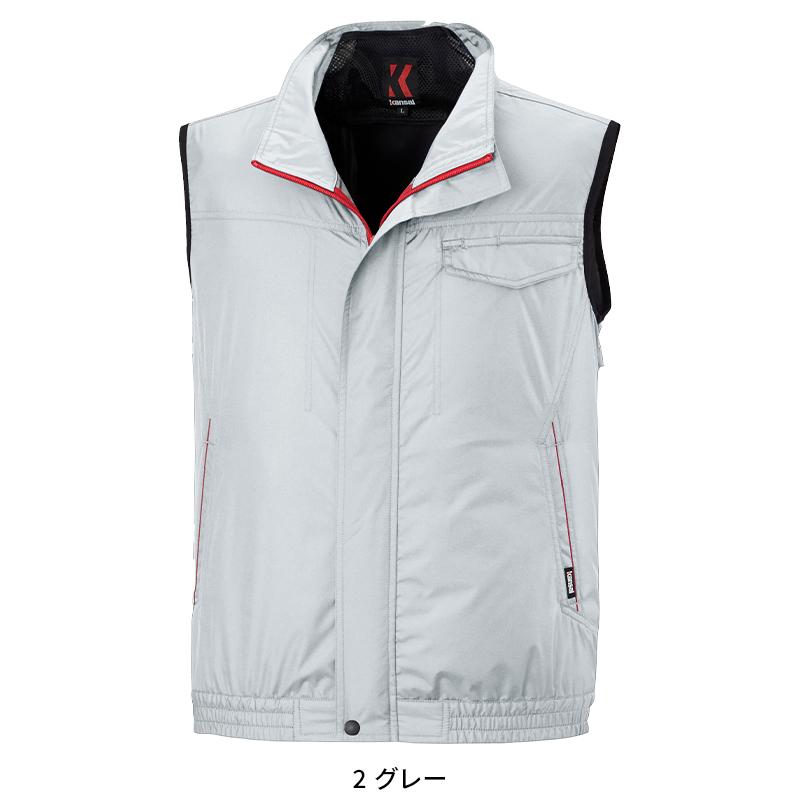【2026春夏新作】 空調風神服 ハイポジションベスト(単品) 作業服 春夏用 男女兼用 55502 大川被服 作業着 M-7L |  | 03