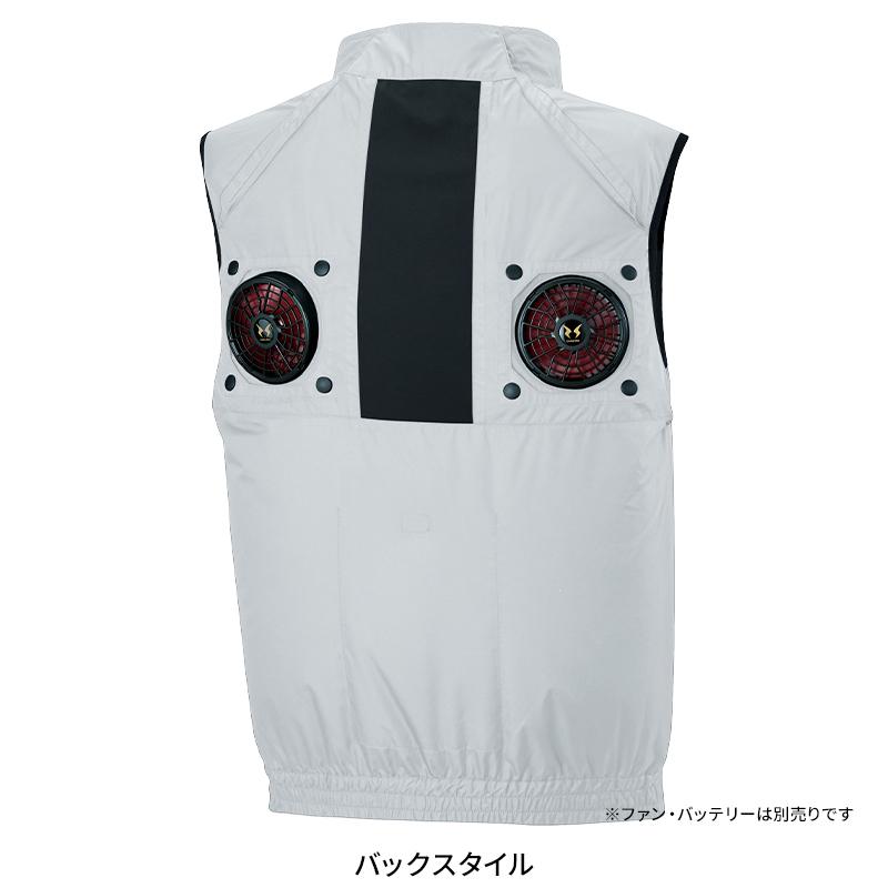 【2026春夏新作】 空調風神服 ハイポジションベスト(単品) 作業服 春夏用 男女兼用 55502 大川被服 作業着 M-7L |  | 04
