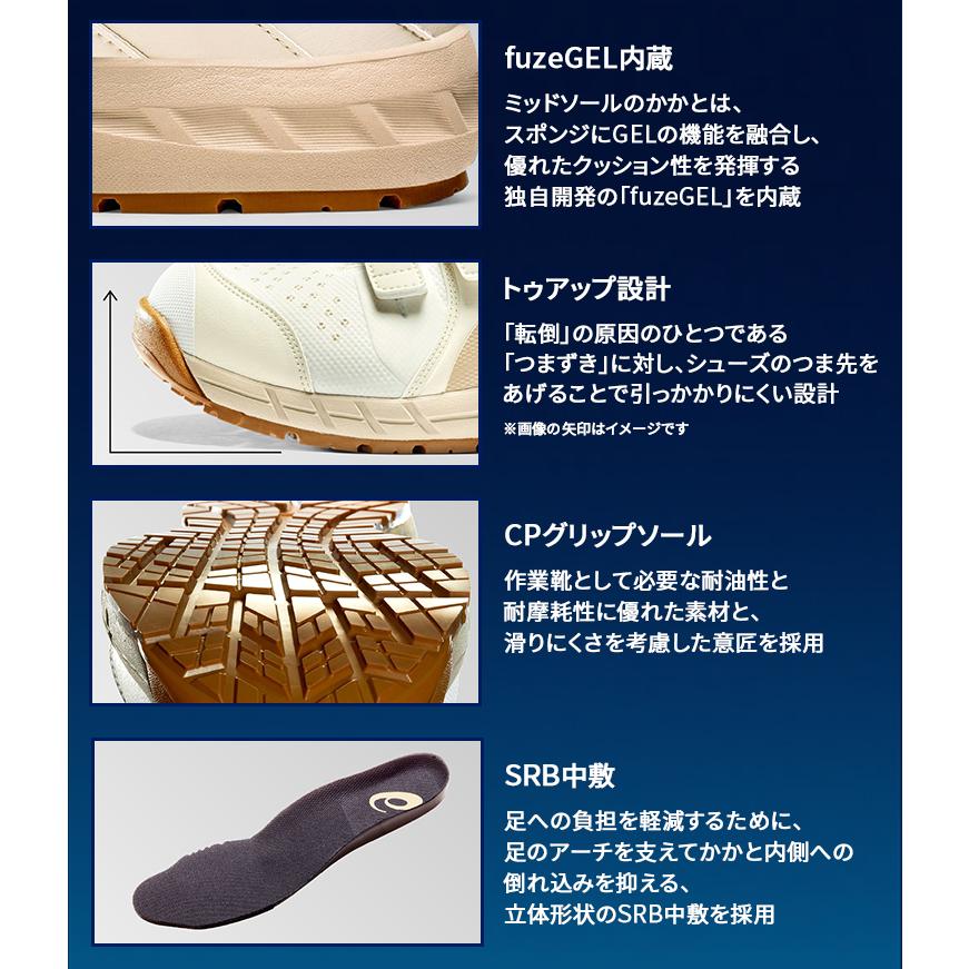 安全靴 アシックス ローカット マジック CP112 メンズ レディース 1273A056 21.5cm-30cmの画像
