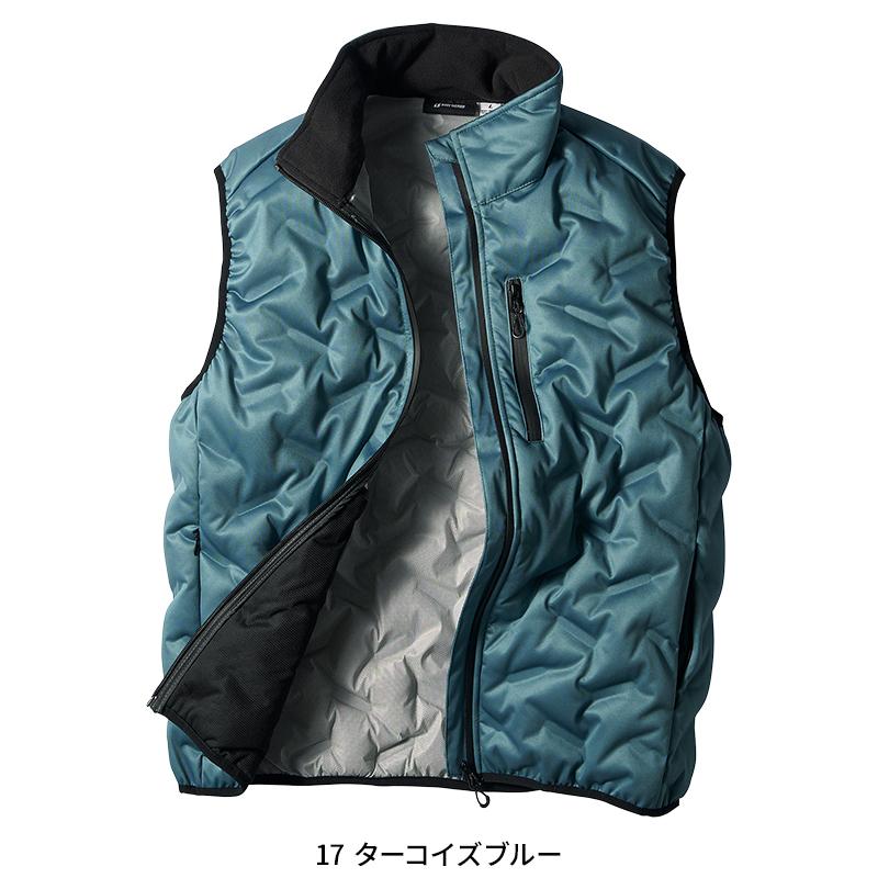 作業服 防寒着 防寒ベスト クロダルマ 54376 メンズ 撥水 防水 保温性 ストレッチ 軽量 S-5L | クロダルマ | 02