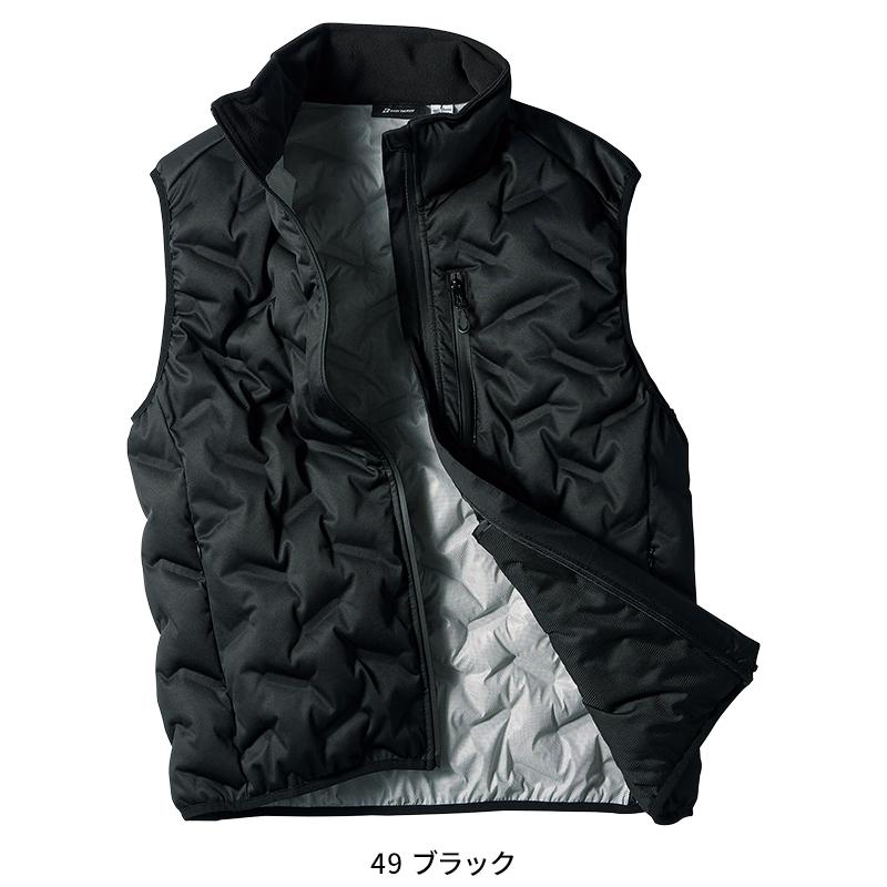 作業服 防寒着 防寒ベスト クロダルマ 54376 メンズ 撥水 防水 保温性 ストレッチ 軽量 S-5L | クロダルマ | 03