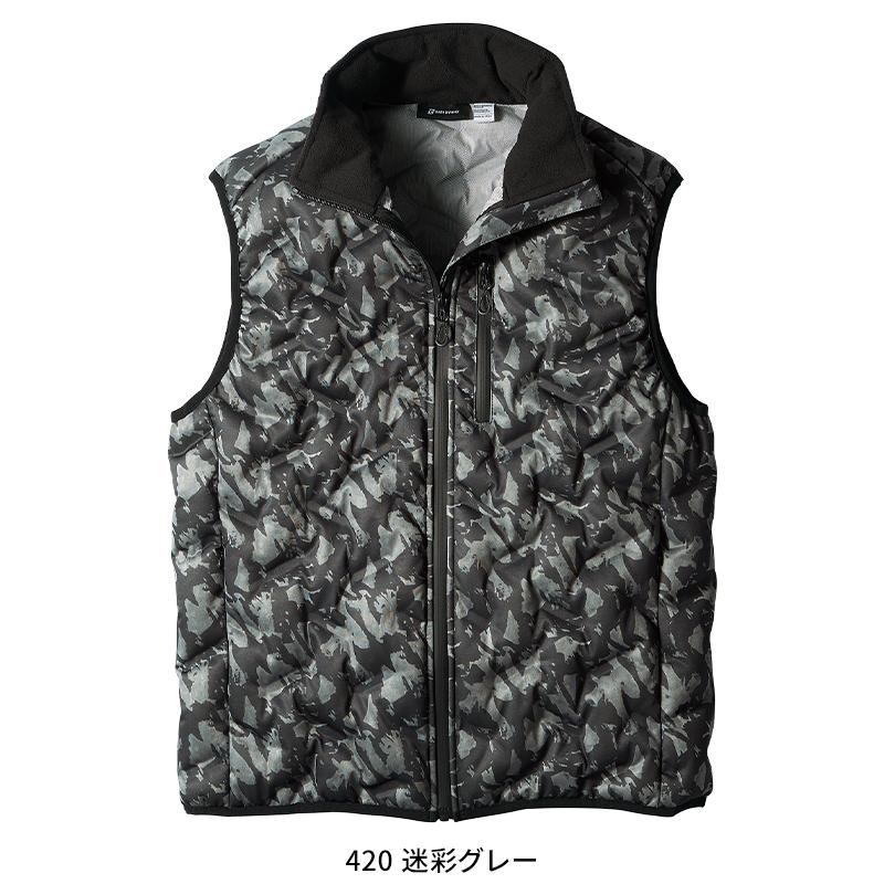 作業服 防寒着 防寒ベスト クロダルマ 54376 メンズ 撥水 防水 保温性 ストレッチ 軽量 S-5L | クロダルマ | 04