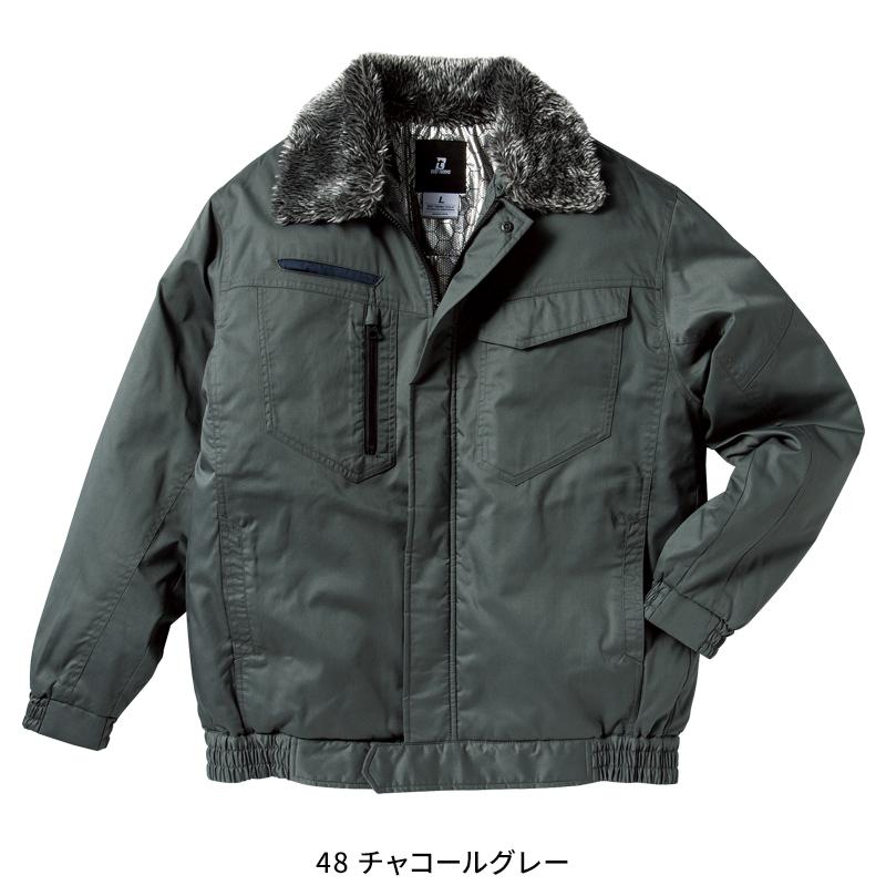 D'ARTISAN ジップアップジャケット グレー クロダルマ（KURODARUMA） 作業服 防寒着 防寒ジャンパー ドカジャン