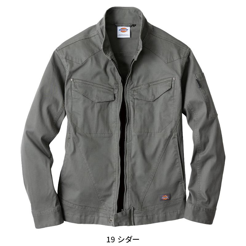 Dickies グレー ジャケット 4ポケット Dickies 作業服 Dickies(ディッキーズ) ストレッチヘリンボーン