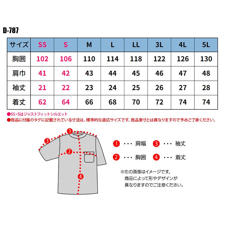 作業服・作業用品 半袖Tシャツ メンズ ディッキーズ Dickies D-787｜sunwork｜02