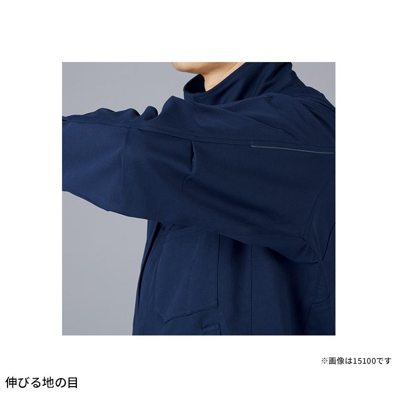 【2026春夏新作】 JICHODO エコ製品制電ストレッチ半袖ジャンパー 作業服 春夏用 男女兼用 15110 自重堂 作業着   SS-  5L | 自重堂 | 14