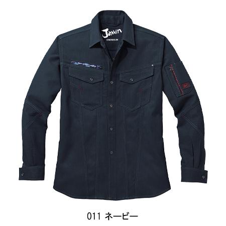 作業服 自重堂 Jawin 長袖シャツ 52804 ストレッチ 秋冬用 | Jawin | 02