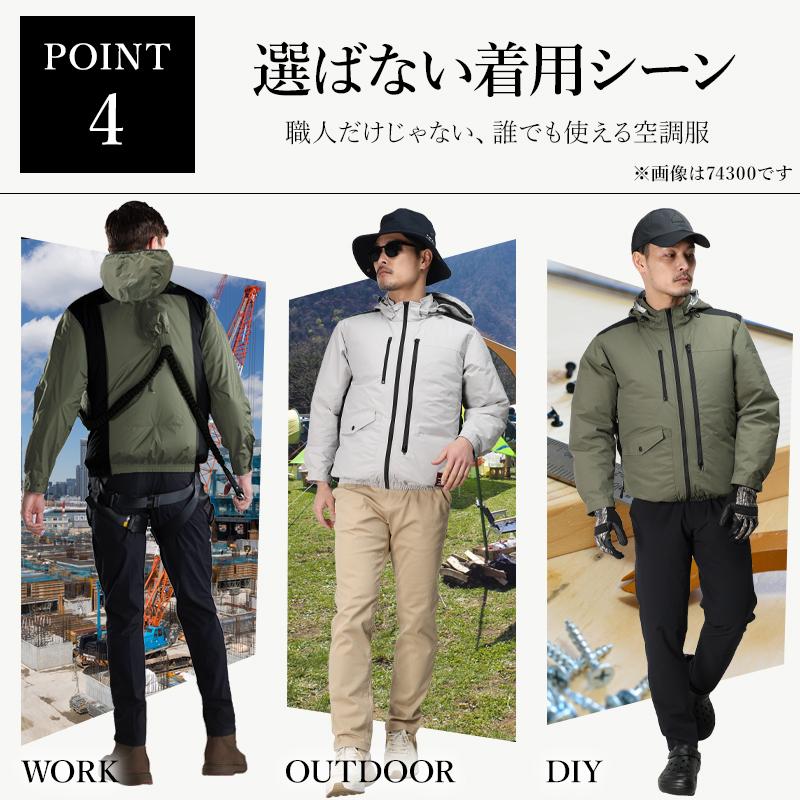 Z-DRAGON 空調服 半袖 サイドファン ブルゾン ウェア単品 自重堂