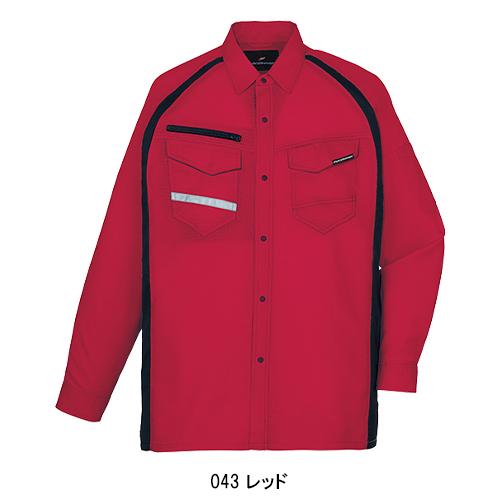 春夏用  作業服・作業用品 エコ製品制電長袖シャツ 男女兼用 自重堂 Jichodo 87604 | 自重堂 | 04