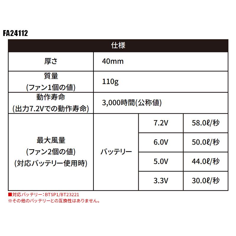 空調服 空調服(R)ワンタッチファン 作業服 シーズン ユニセックス fa24112 自重堂 作業着 2024春夏新作 | 自重堂 | 01