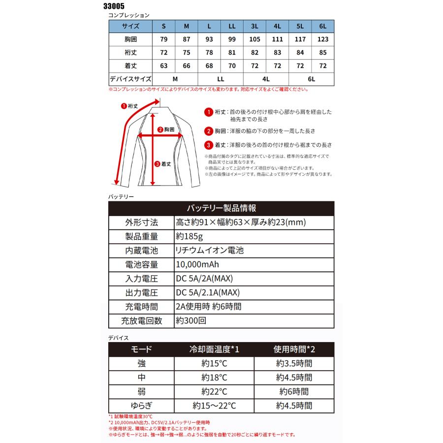 【2025春夏新作】 XEBEC ペルチェコンプレッションセット(バッテリー付き) 作業服 春夏用 メンズ 33005 ジーベック 作業着 S-6L | ジーベック | 01