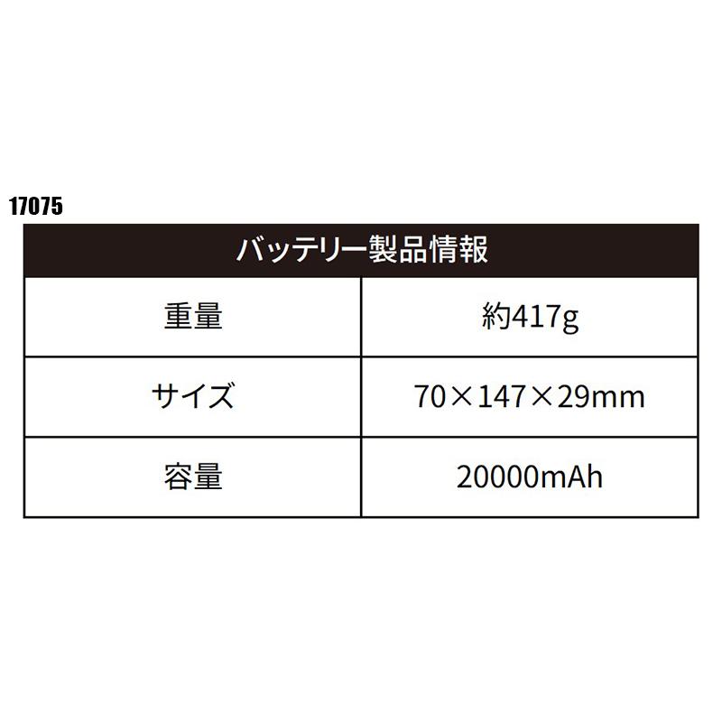 【2026春夏新作】 SOWA モバイルチャージャー(PD)(単品) 作業服 春夏用 男女兼用 17075 桑和 作業着 F-F | SOWA | 01