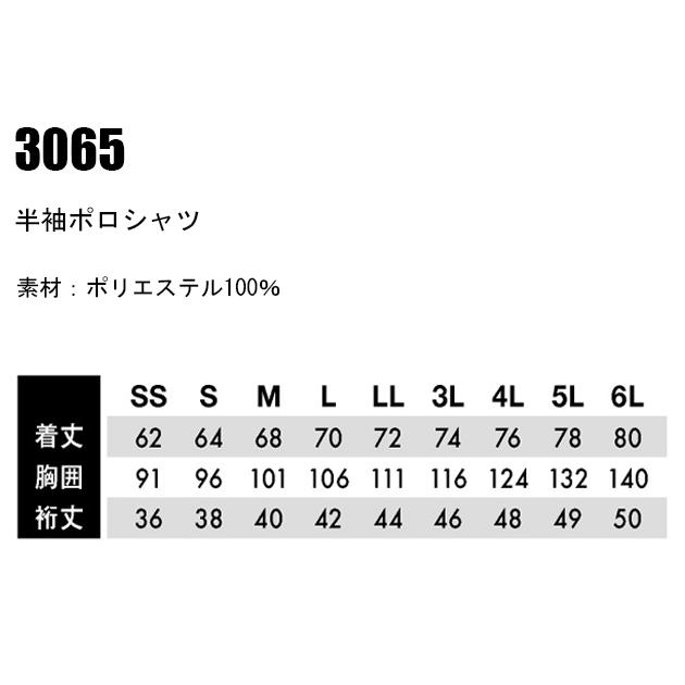 作業服 かっこいい おしゃれ 半袖ポロシャツ 藤和 TS-DESIGN 3065 | TS DESIGN | 01