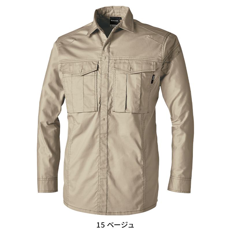 TS DESIGN ハイブリッドコットンライトシャツ 作業服 春夏用  男女兼用 3605 TS DESIGN 作業着 2024春夏新作 SS-6L | TS DESIGN | 02