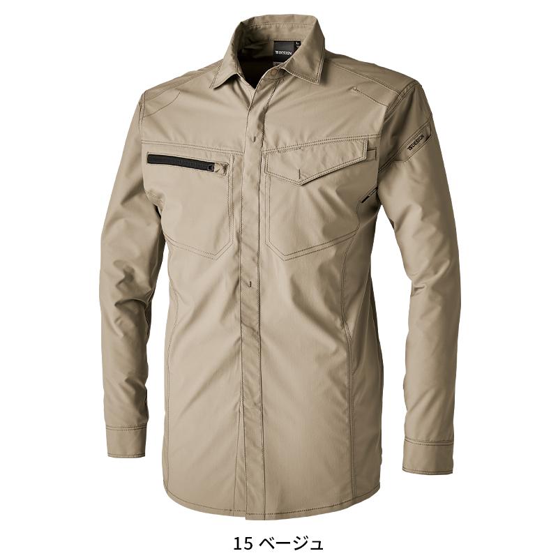 TS DESIGN エコハイブリッドダブルクロスライトシャツ 作業服 春夏・秋冬兼用（オールシーズン素材） 男女兼用 4615 TS DESIGN 作業着 2024春夏新作 SS-6L | TS DESIGN | 02