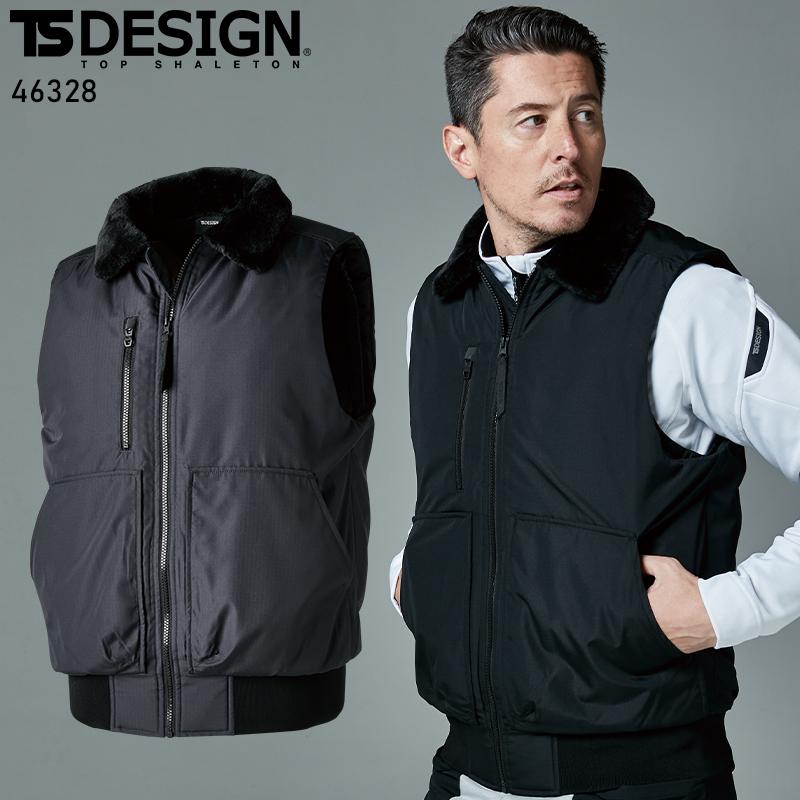 ジャケット・アウター SanFranciscoClothingMaker Leather Jacket TS DESIGN 作業服 防寒着 防寒ベスト TS DESIGN 46328 メンズ 撥水