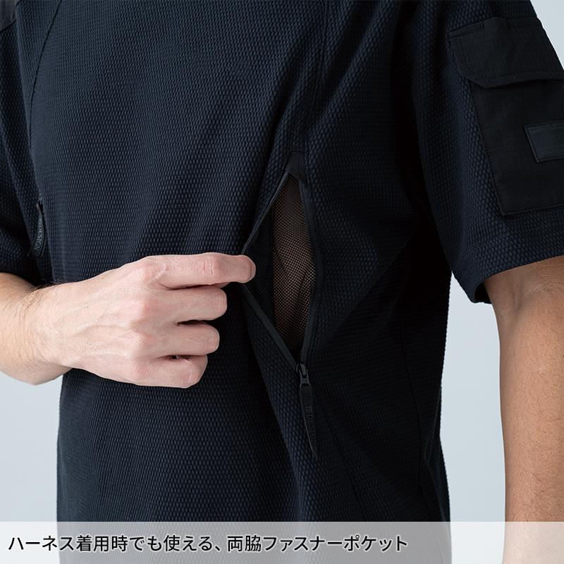 【2026春夏新作】  スラントジップショートスリーブTシャツ春夏用 男女兼用 5545 TS DESIGN 作業服 作業着 S-3L | TS DESIGN | 05