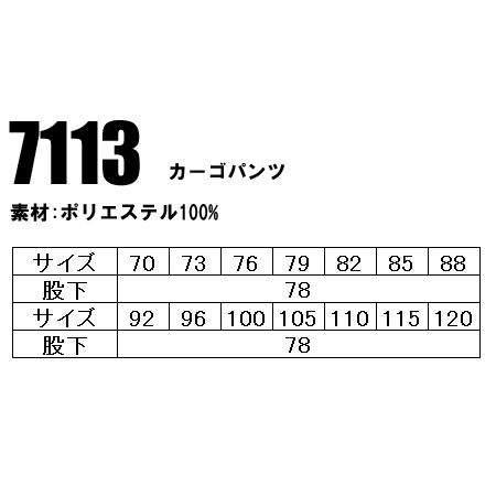 作業服 かっこいい おしゃれ 作業着 秋冬用  作業ズボン カーゴパンツ 藤和TS-DESIGN7113 | TS DESIGN | 01