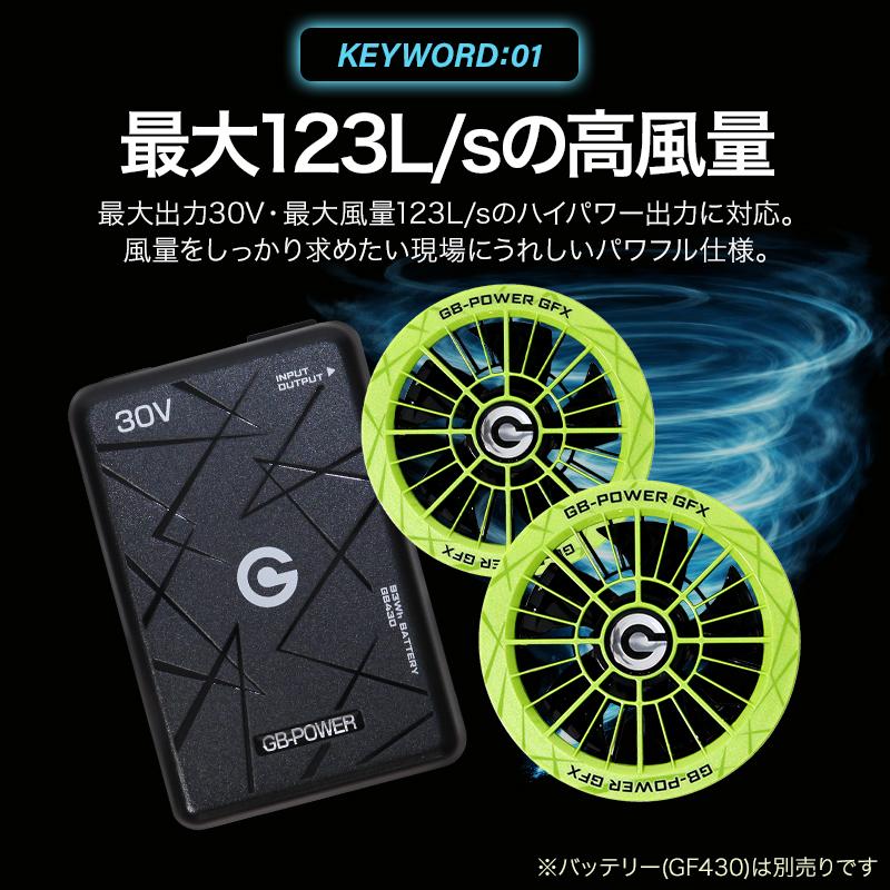 【2026春夏新作】 GB-POWER 30V ファンセット 作業服 春夏用 男女兼用 GFX 長信ジャパン 作業着 F-F |  | 02