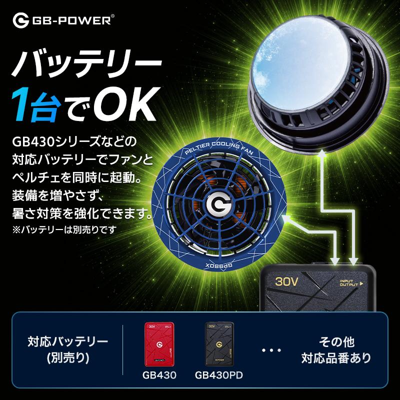 GB-POWER ペルチェファン GP980X 熱中症対策 作業服 春夏用 長信