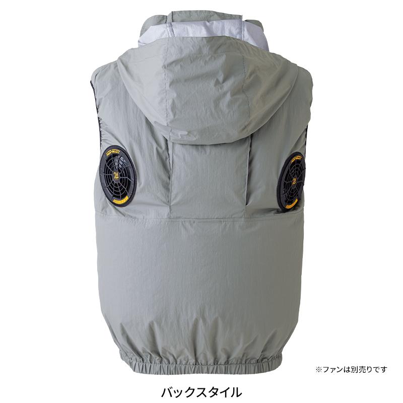 【2026春夏新作】  WZ 遮熱チタンベスト（フード脱着式/ハイバック仕様）(単品) 作業服 春夏用 メンズ 900132 CUC 作業着 S-8L | CUC | 12