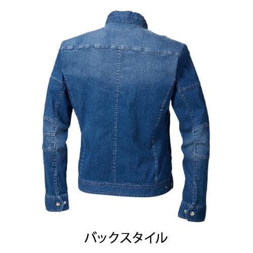 寅壱 作業服 デニム ライダースジャケット 8970-554 春夏用