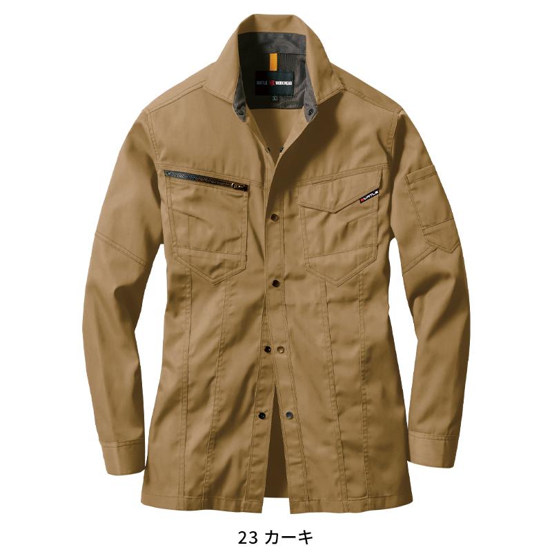 BURTLE 長袖シャツ(ユニセックス) 作業服 春夏用 男女兼用 1715 バートル 作業着 SS-5L | BURTLE | 04
