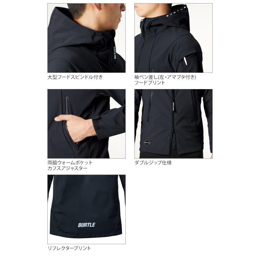 バートル 防寒着 3190 BURTLE 作業服 作業着 防風フーディジャケット 男女兼用 S-3XL【2026秋冬新色】 | BURTLE | 06