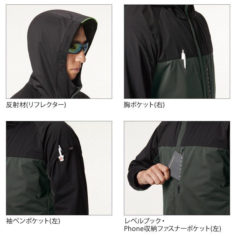 BURTLE ストレッチパーカ(ユニセックス) 防寒着 男女兼用 3230 バートル 作業服 作業着 S-3XL | BURTLE | 06