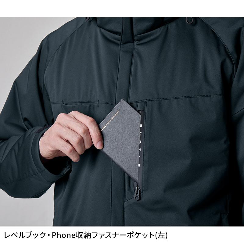 バートル 防寒着 作業着 3260 防寒ジャケット 秋冬 ストレッチフーディ メンズ レディース S-3XL | BURTLE | 07