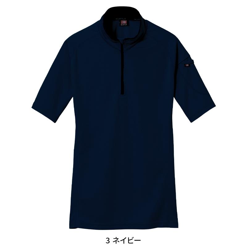 BURTLE 半袖ジップシャツ(ユニセックス) 通年用 男女兼用 415 バートル 作業服 作業着 SS-5L | BURTLE | 02