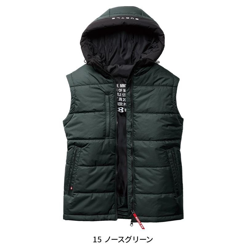BURTLE 防寒フーディベスト(ユニセックス) 防寒着 男女兼用 5034 バートル 作業服 作業着 S-3XL | BURTLE | 02