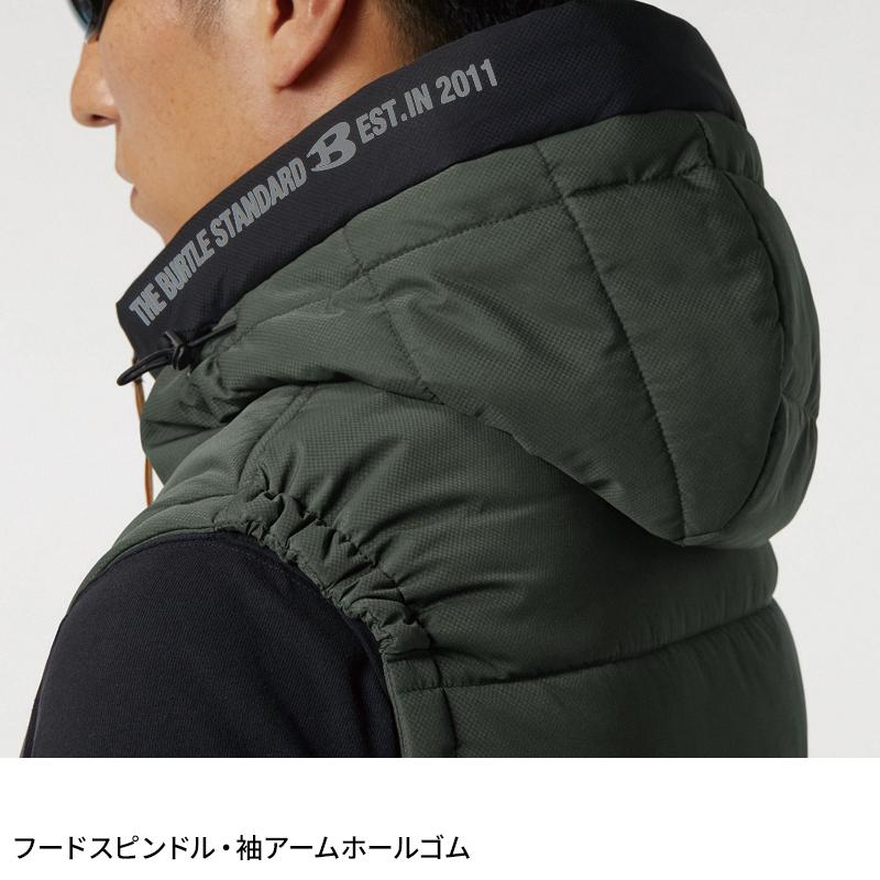 BURTLE 防寒フーディベスト(ユニセックス) 防寒着 男女兼用 5034 バートル 作業服 作業着 S-3XL | BURTLE | 05