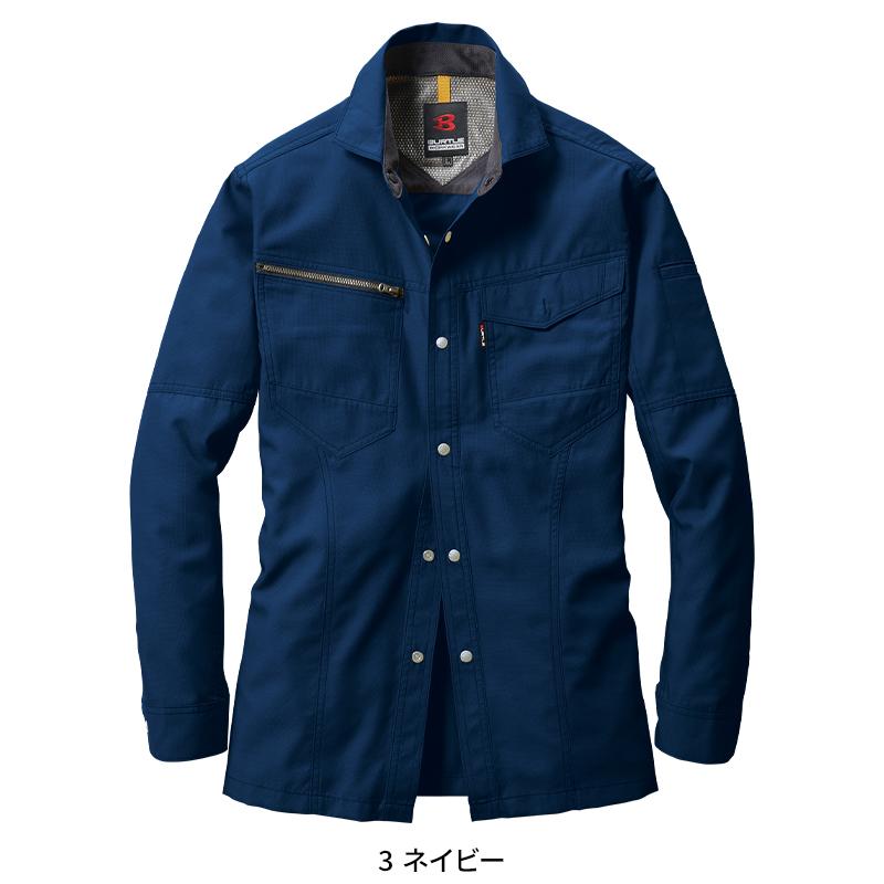 BURTLE 長袖シャツ(ユニセックス) 作業服 春夏用 男女兼用 7093 バートル 作業着 SS-5L | BURTLE | 02
